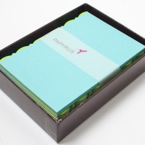 Blue & Green Scalloped Notes