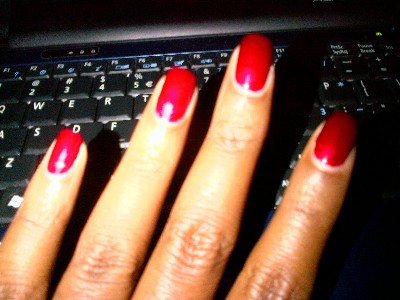 Queen of Hearts by Gelish on my nails